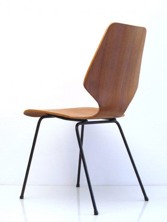 Danish oak retro plywood chair