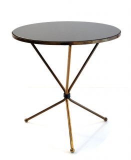 Glass and bronze sixties side table