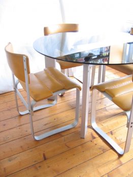 Ilmari Lappalainen Pulkka vintage dining table and 4 chairs