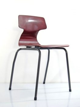 Plywood sixties vintage design stackable chairs