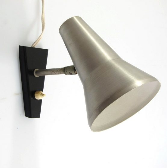 Sixties vintage aluminium adjustable wall lamp