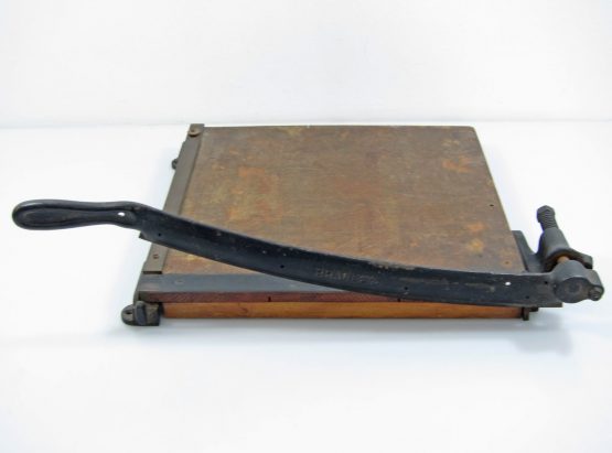Vintage Milton Bradley cast iron paper cutter