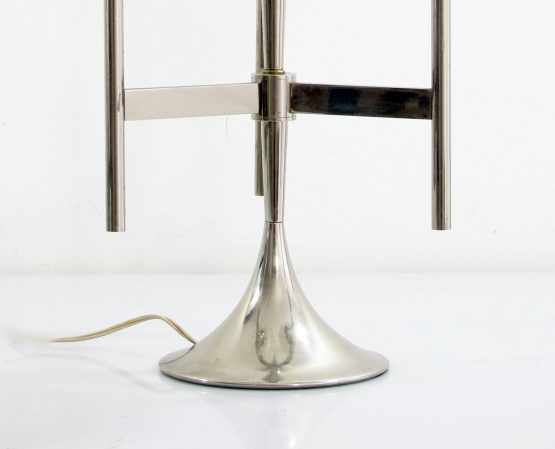 Reggiani/Sciolari style 1970s 3 armed chromed Trumpet lamp