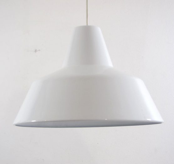 Arne Jacobsen light vintage white enamel hanging