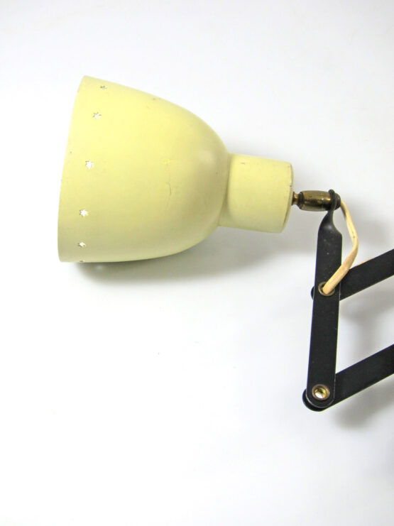 Yellow Bauhaus style vintage adjustable wall lamp