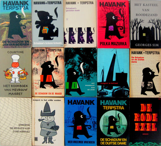 dick bruna vintage paperbacks 1960s - Georges Simenon, Maigret, Havank, Picasso, The Saint, Black Bear, Miffy