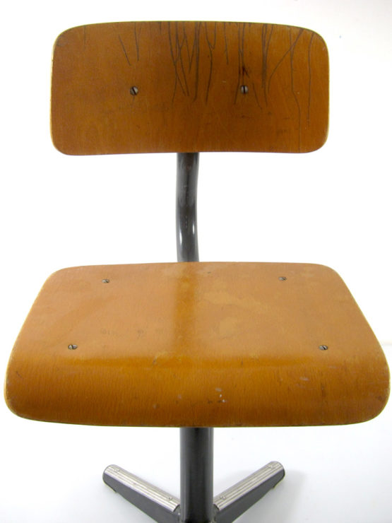 Childrens chair vintage wood fifties