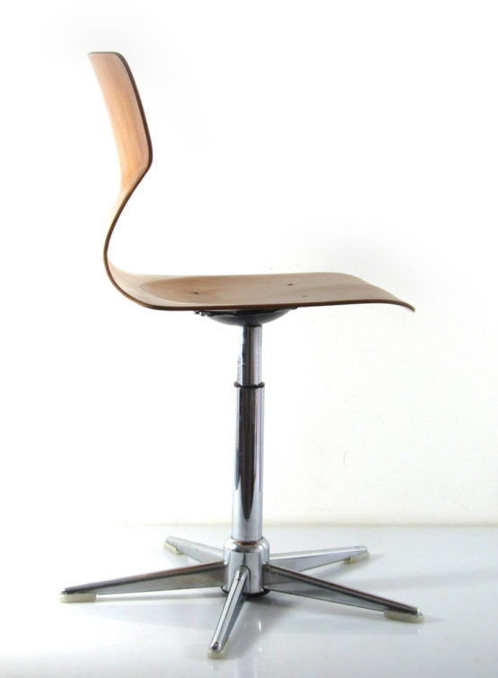 Desk chair vintage plywood chair 1960s; Arne Jacobsen, Verner Panton