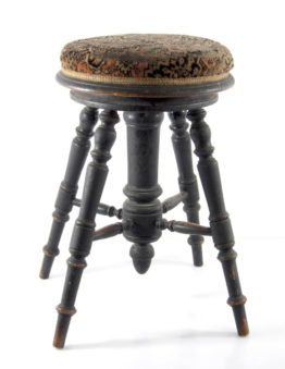 Dutch antique adjustable piano stool