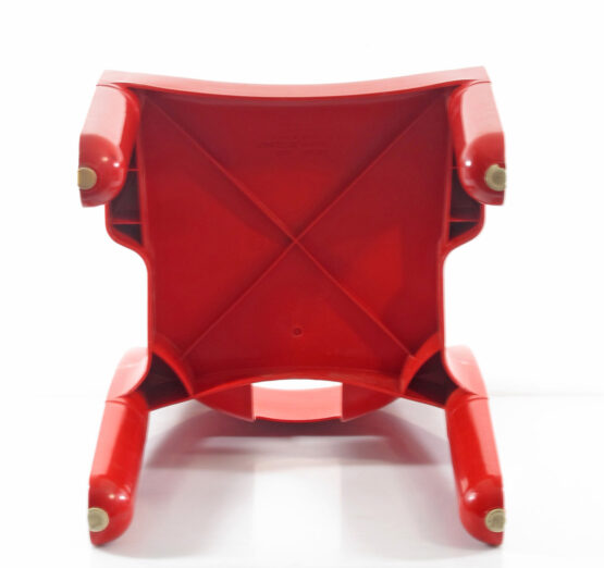 Joe Colombo 4867 Sixties Ferrrari Red plastic vintage chair for Kartell - eames, retro, eero aarnio, verner panton, artifort, pierre paulin