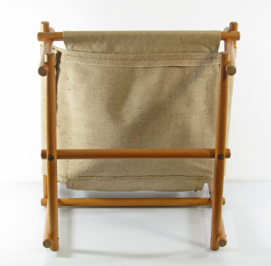 Canvas sling lounge chair 1970s scandinavian Safari chair - danish, mobring, hans wegner, wilhelm kienzle, kaare klint, vico magistretti