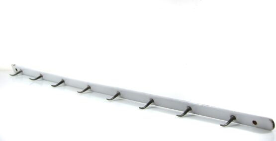 Butchers heavy enameled 1930s hook coat rack - Image 2