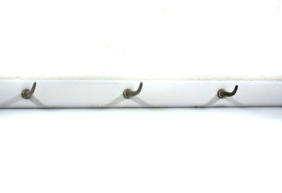 Butchers heavy enameled 1930s hook coat rack - Image 7