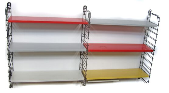 Tomado fifties original wall shelf unit with lamp - Image 3