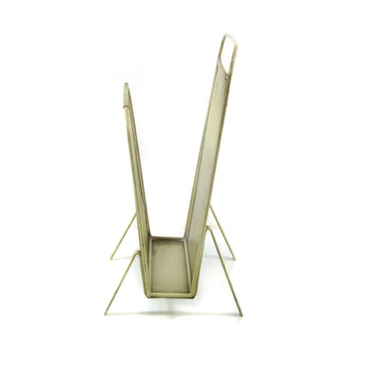 Compact yellow Mathieu Matégot 1960s magazine rack for Artimeta - Image 4