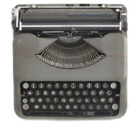 Collectable Hermes Baby portable typewriter with case 1939