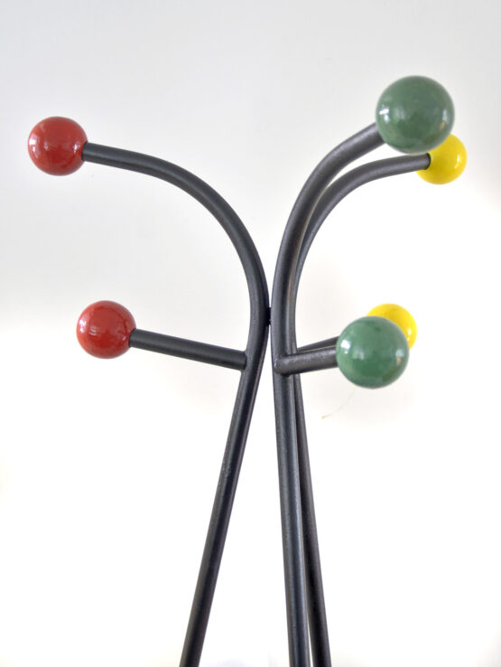 Large free standing colourful fifties coat Rack by Roger Feraud vintage 1950s