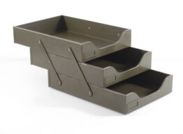 Bauhaus Style 1920s Vintage Industrial Green Letter Tray